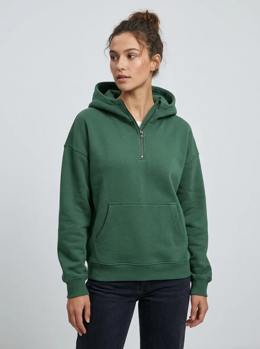 Women's Streamlined Quarter-Zip Hoodie