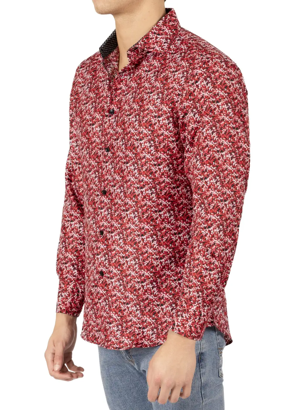 Textured Button Up Dress Shirt