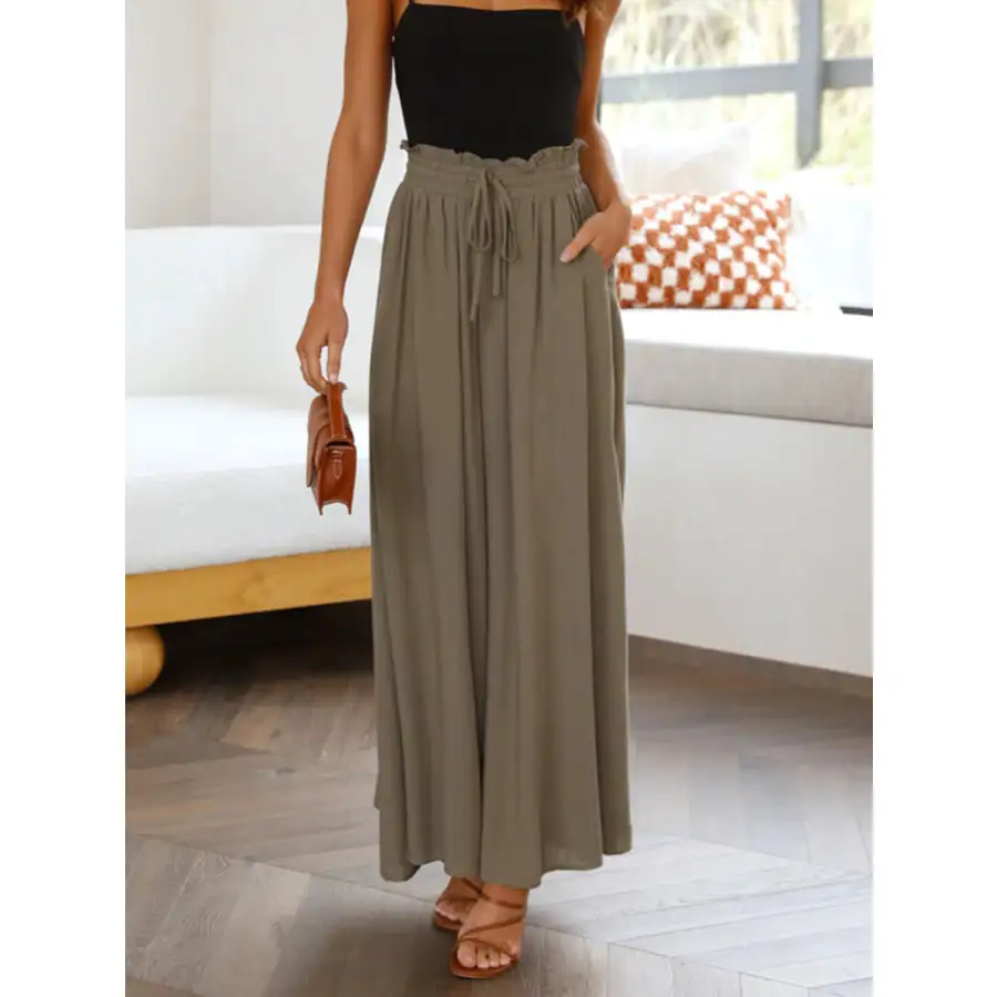 Casual Wide Leg Pants with Pockets