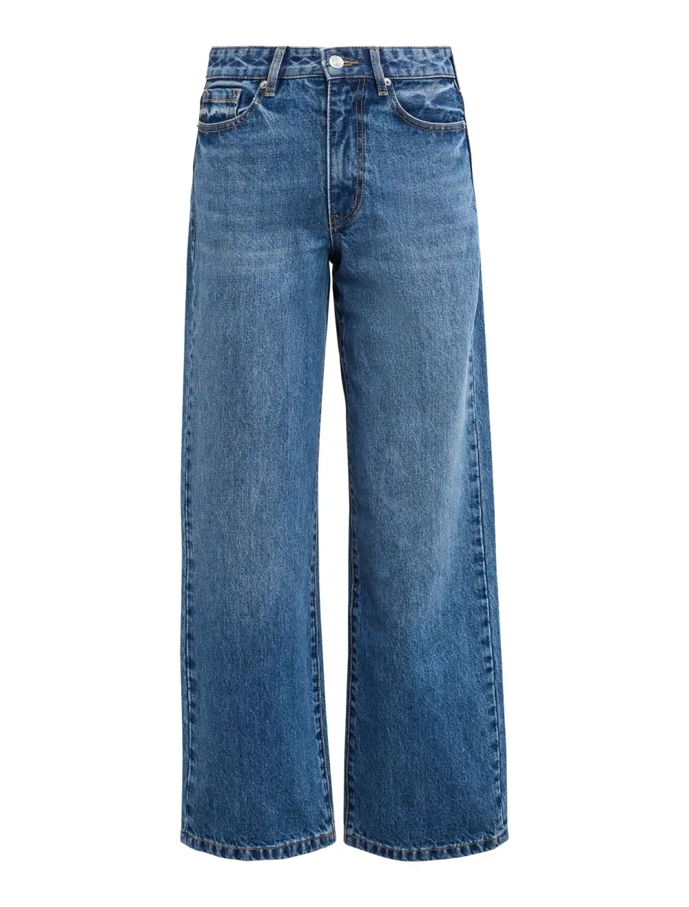 Blue Petite Straight Leg Jeans
