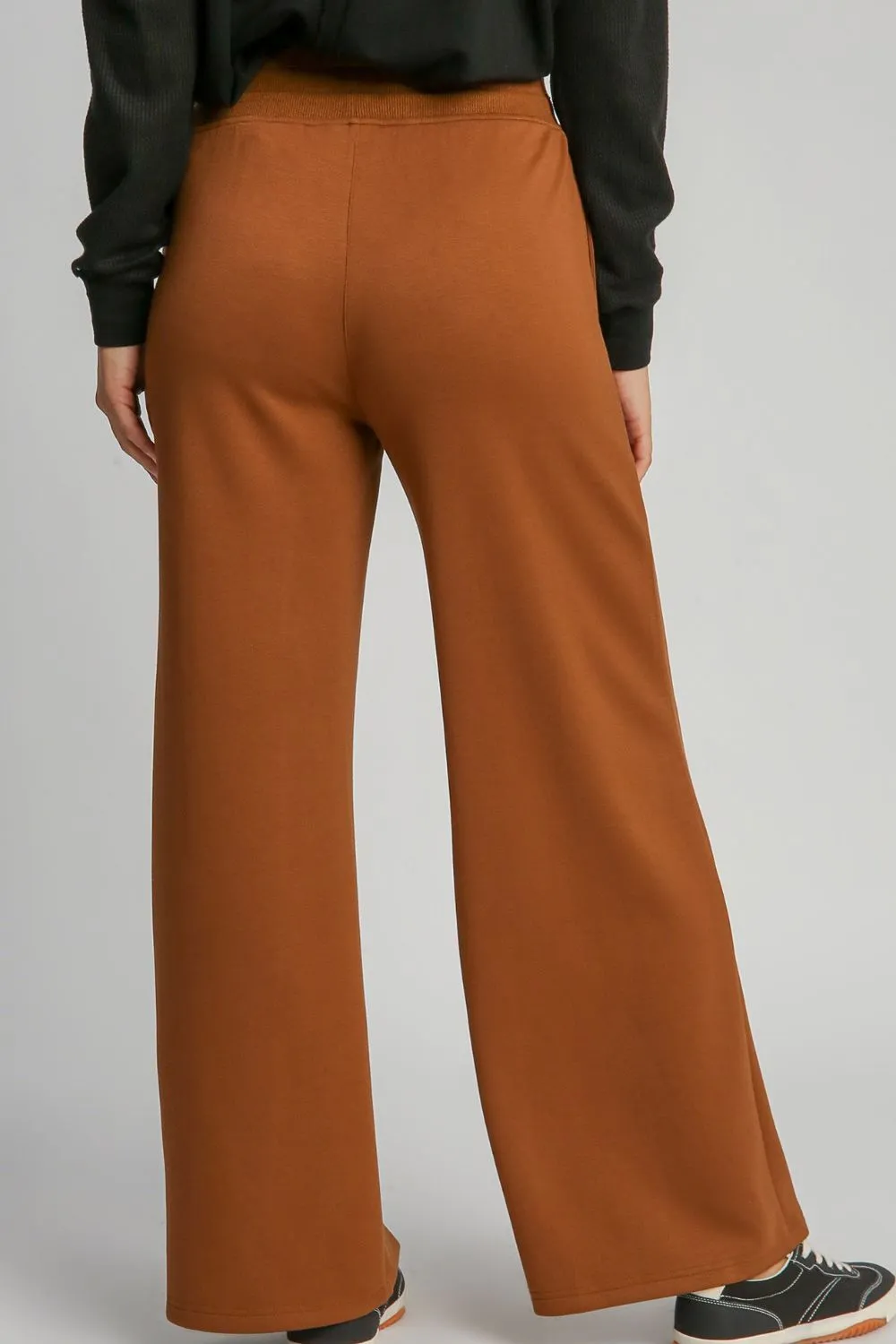 Drawstring Wide Leg Pants With Pocket