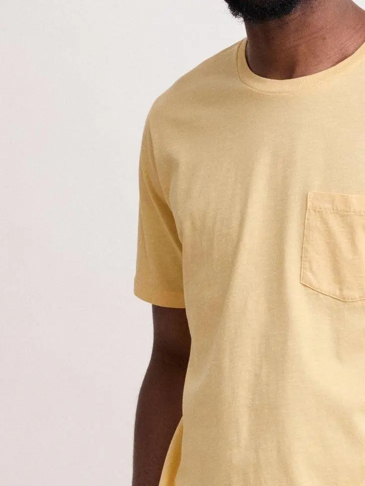 Comfortable Casual Breathable Daily Faded Yellow T-Shirt