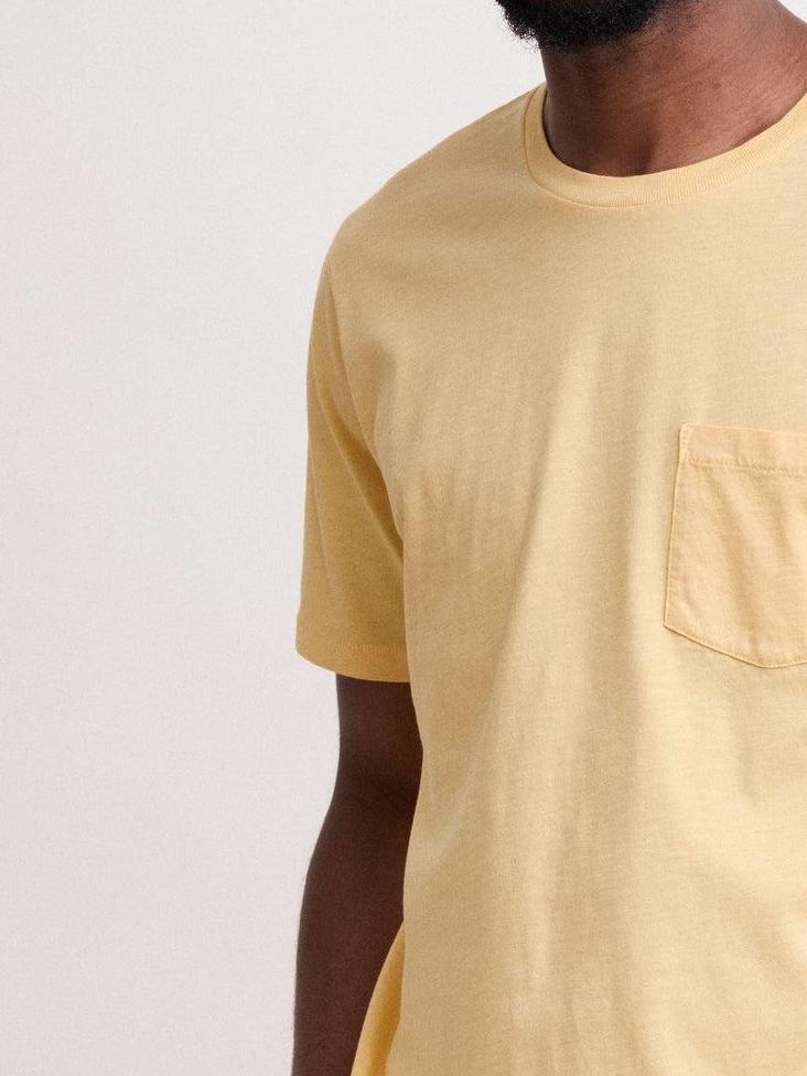 Comfortable Casual Breathable Daily Faded Yellow T-Shirt