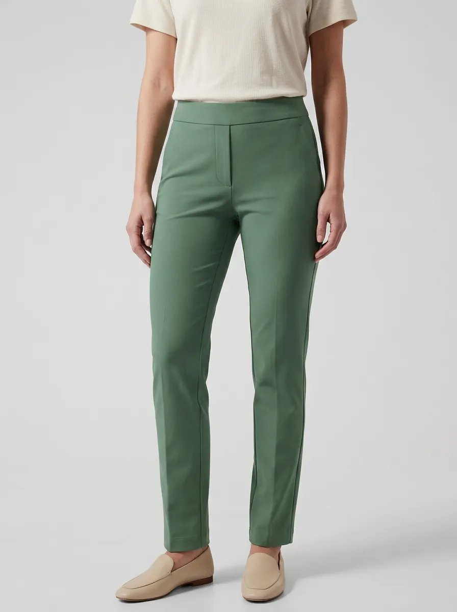 Minimal Mid-Rise Women's Stretch Mid-Rise Pants
