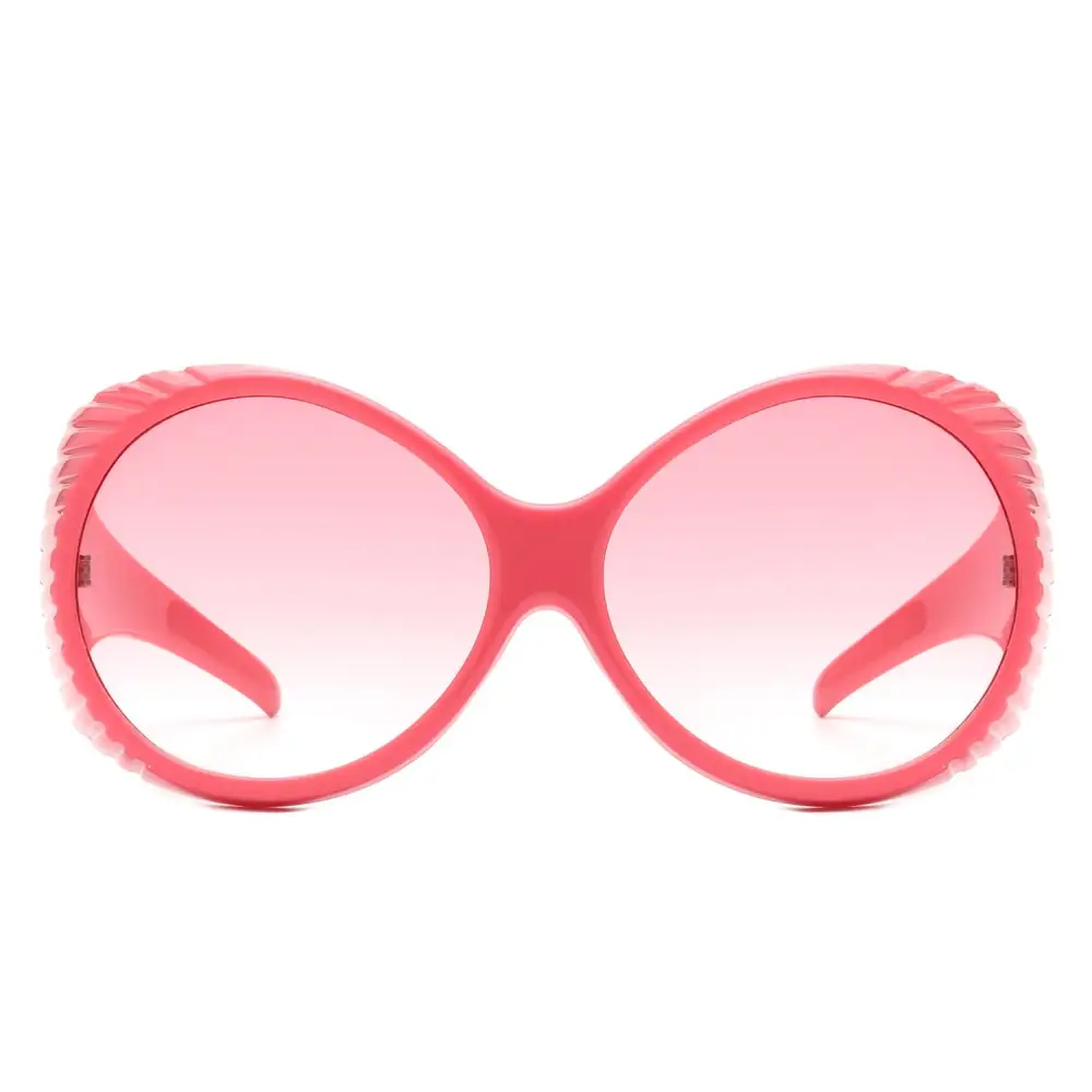 Round Wraparound Frame Sunglasses