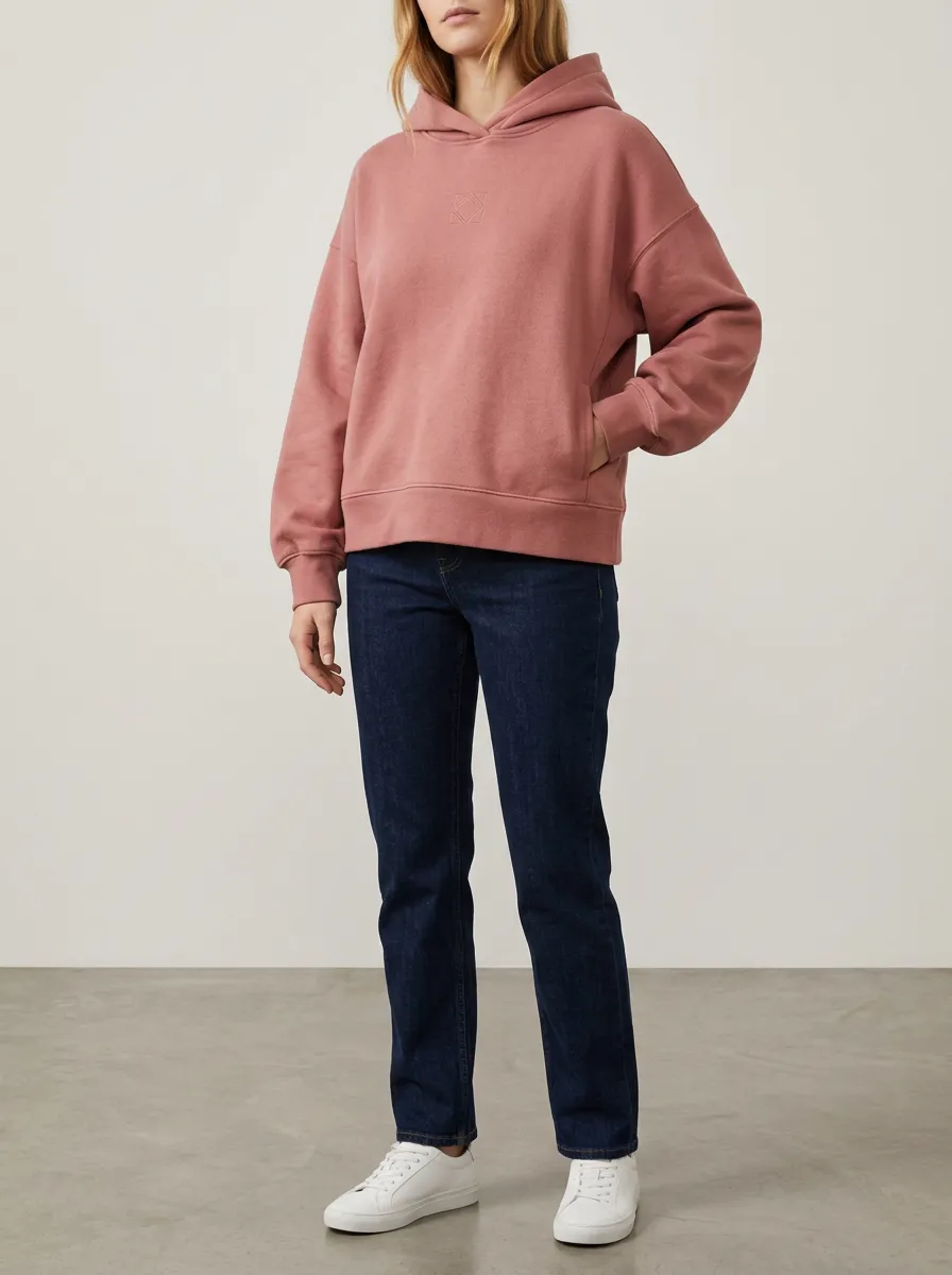Women's Comfort Geometric-Embroidered Hoodie