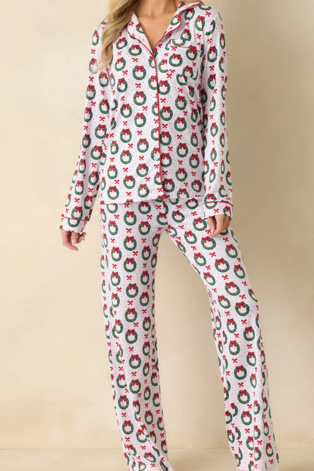 Merriest Thing Multi Wreath Pajama Pants