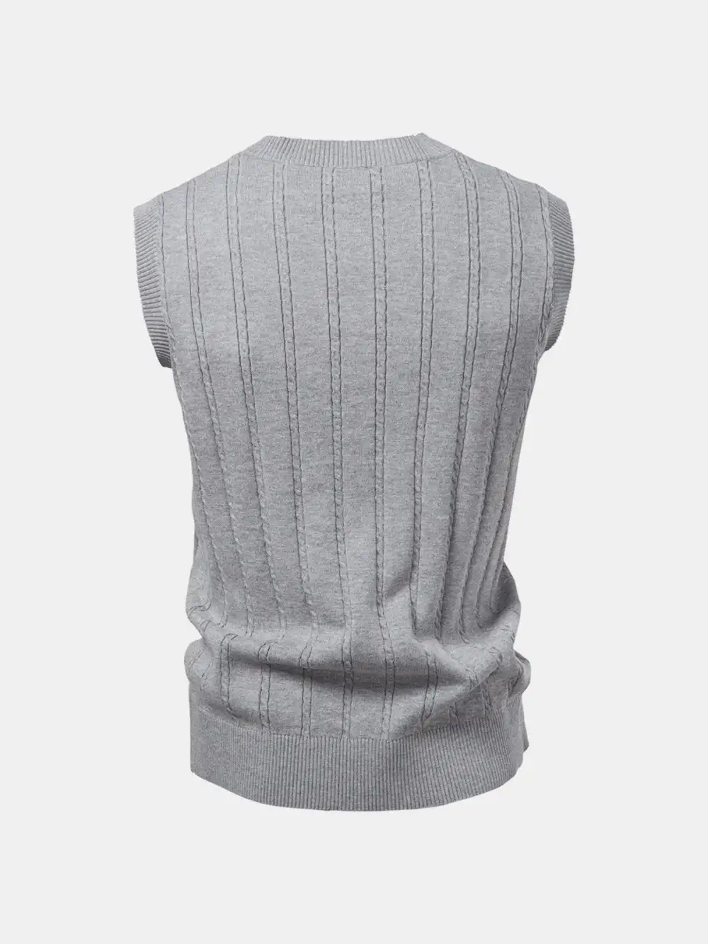 Cable Knit V Neck Sweater Vest