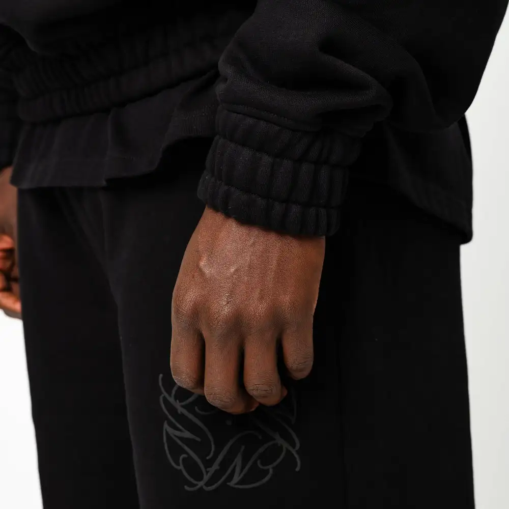 Boxy Tonal Print Hoodie