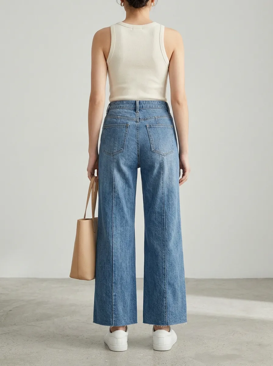 Women's Wide Leg Casual Denim Jeans