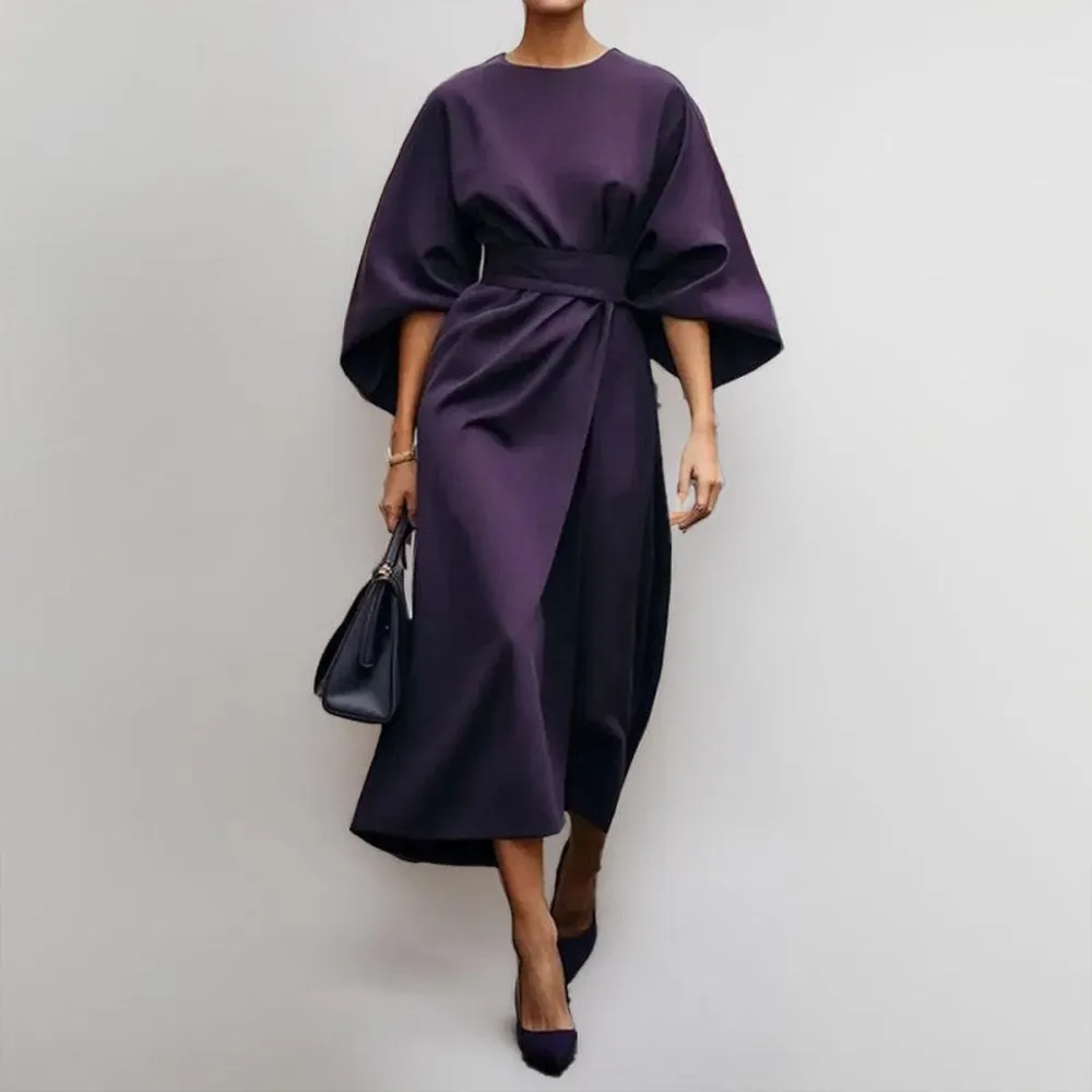  Batwing Sleeve Maxi Dress