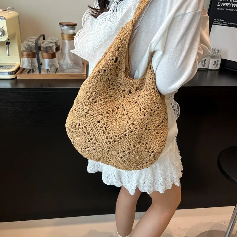 Everyday Woven Roomy Casual Shoulder Bag