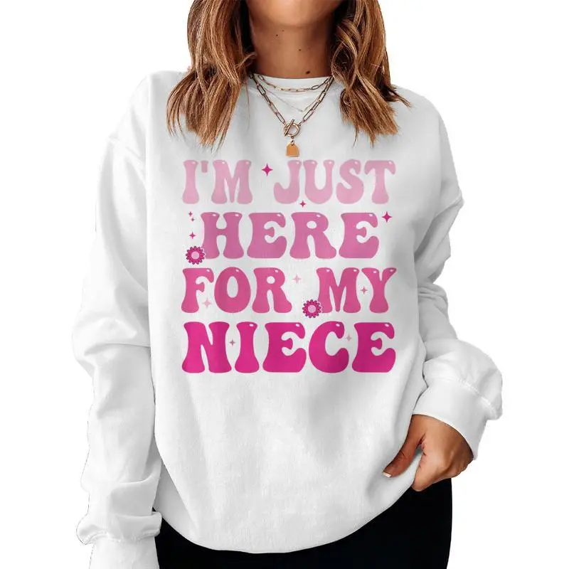 Aunt Life Auntie Groovy I'm Just Here For My Niece Women Sweatshirt