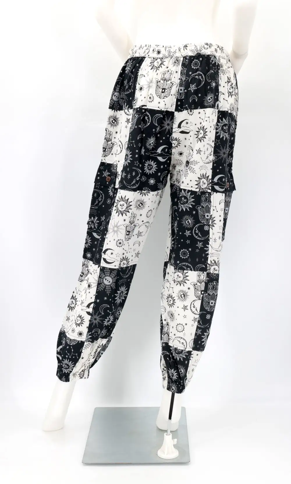 Women's Easy Fit Harem Cargo Patchwork Cargo Pants