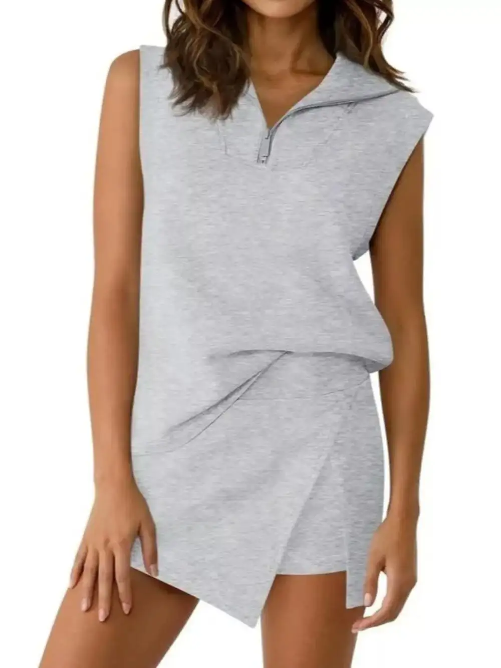 Quarter Zip Top and Skort Set