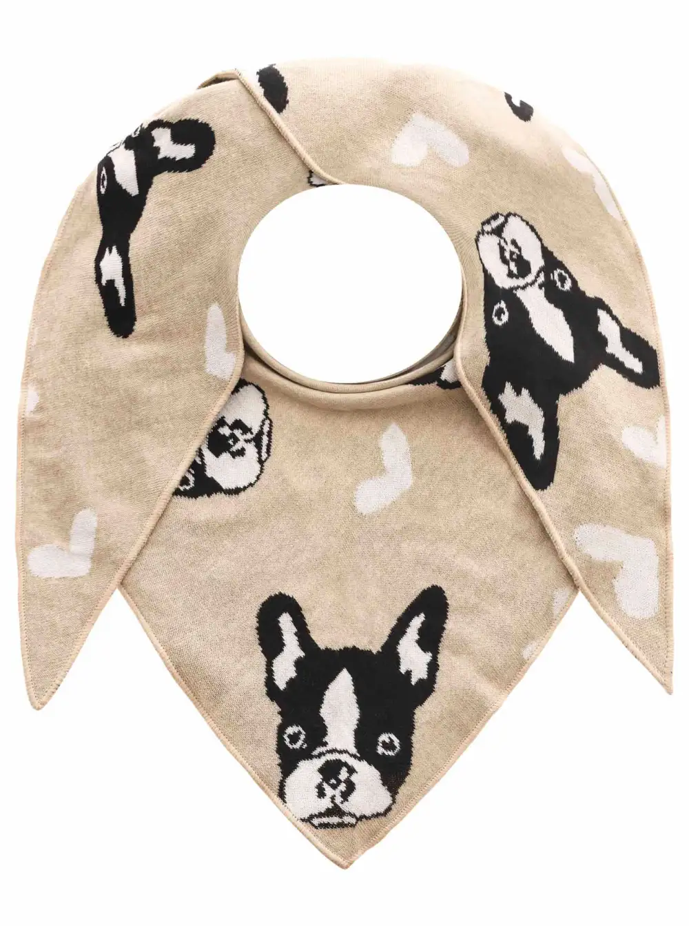 Soft Lightweight Cotton Wool Heart Pattern Fashion Scarf