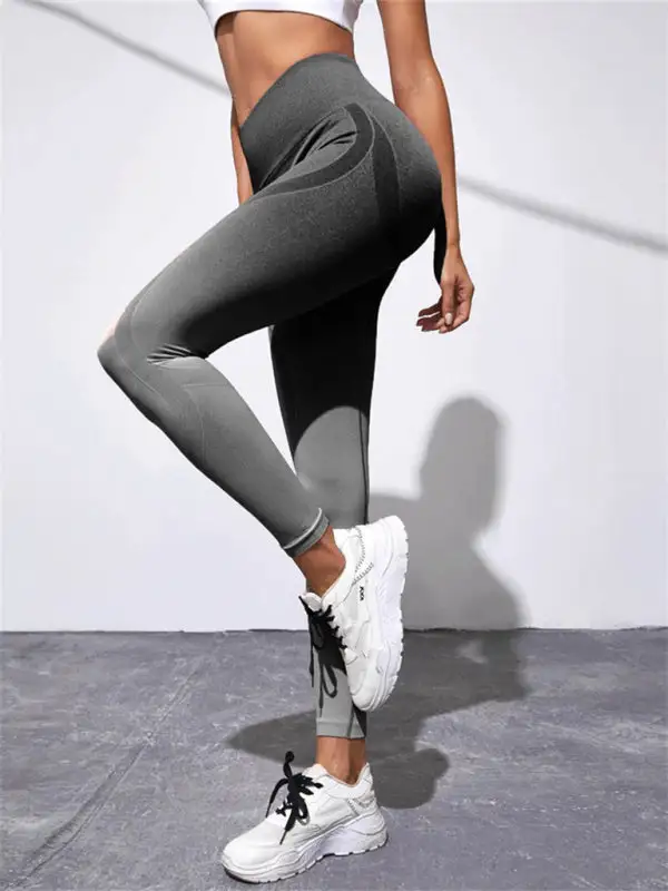 Seamless High Waist Gradient Sports Yoga Pants