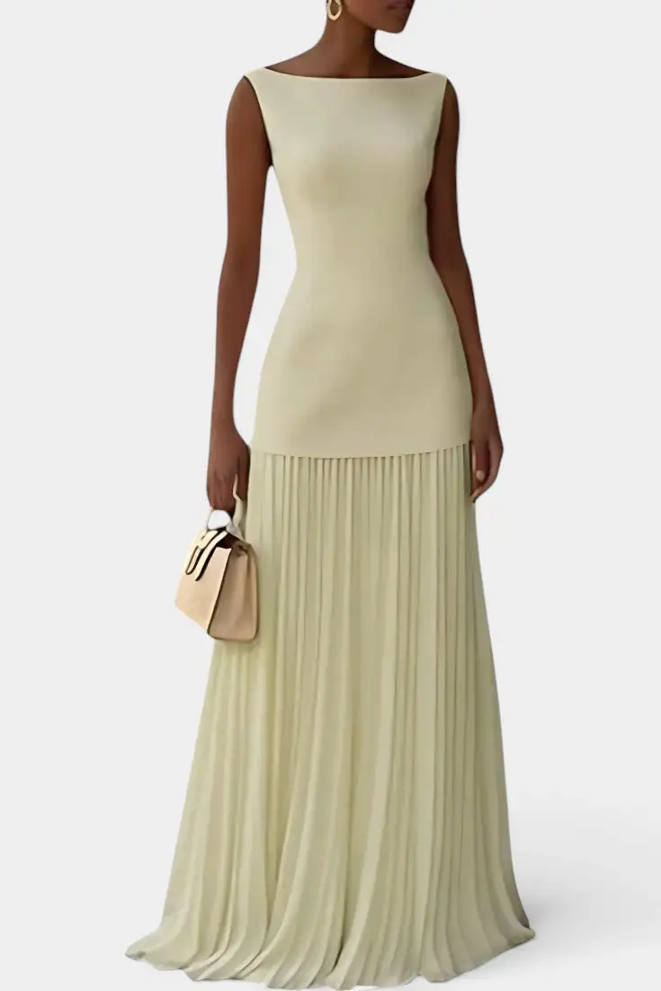Boat-Neck Maxi Dress