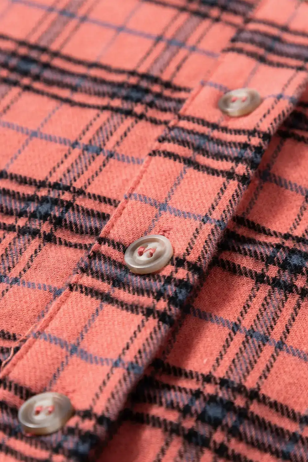 Everyday Plaid Western Inspired Split Neck Shirt Blouse