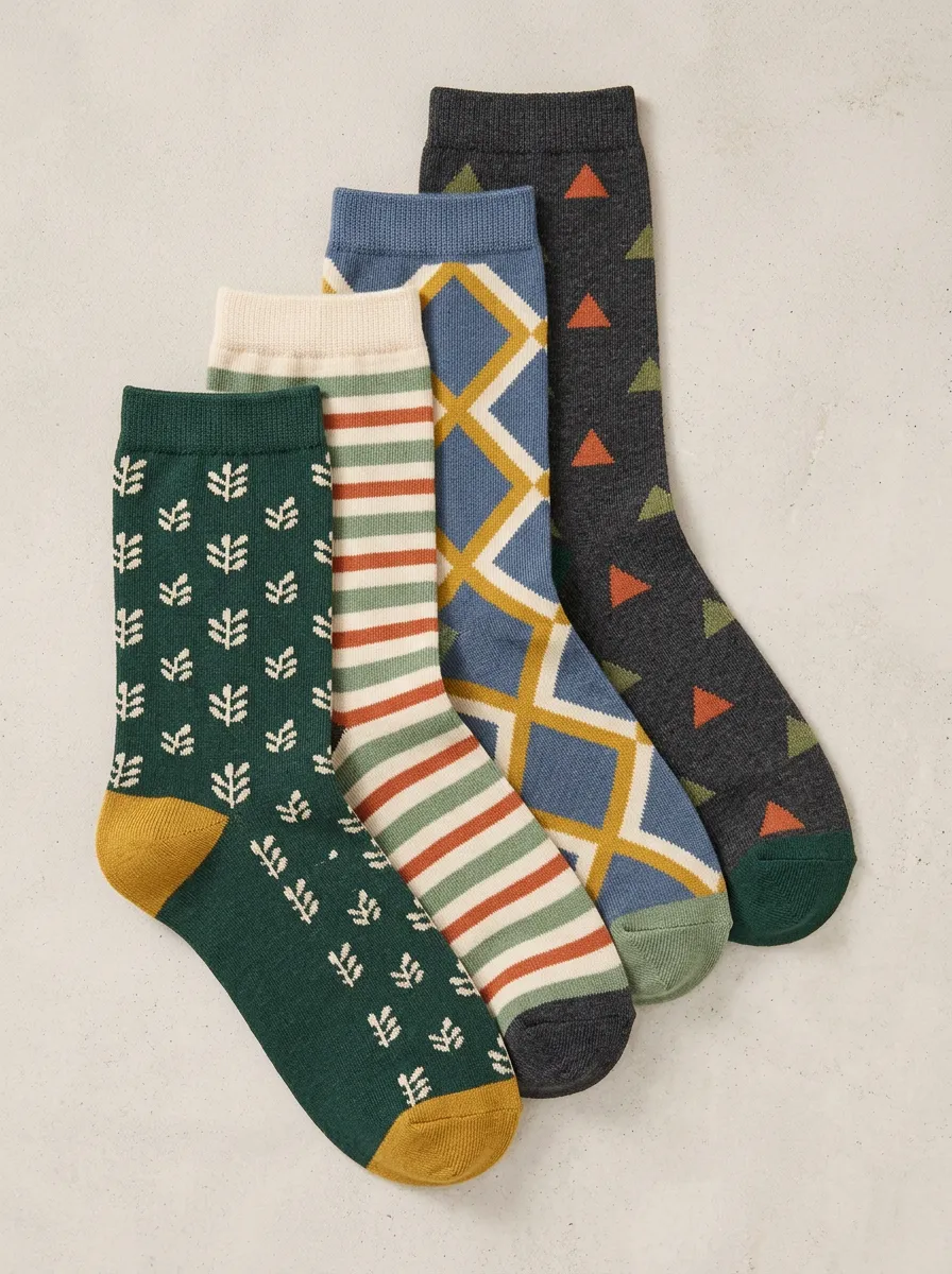 Women's Four Pair Casual Socks