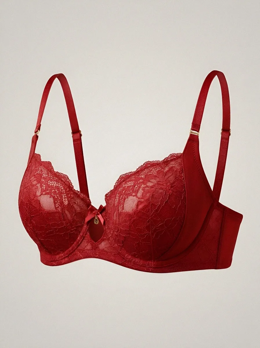 Women's Full-Coverage Underwire Seamless Floral-Lace Bra