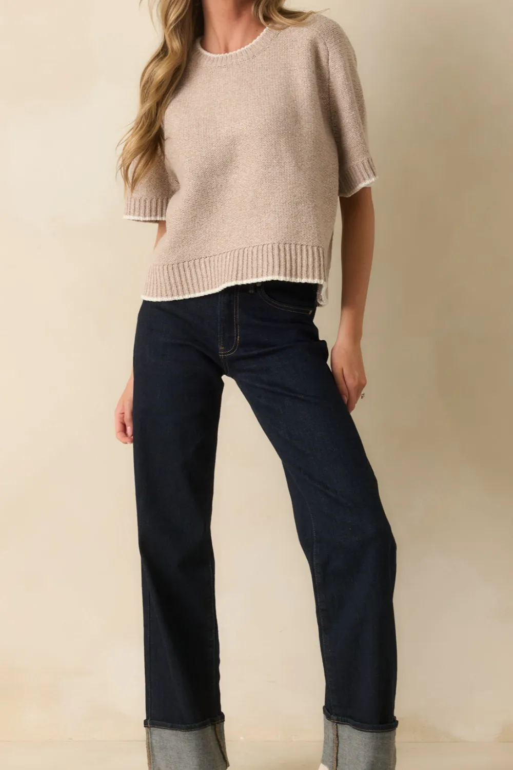 Intentions Dark Wash Wide Leg Jeans