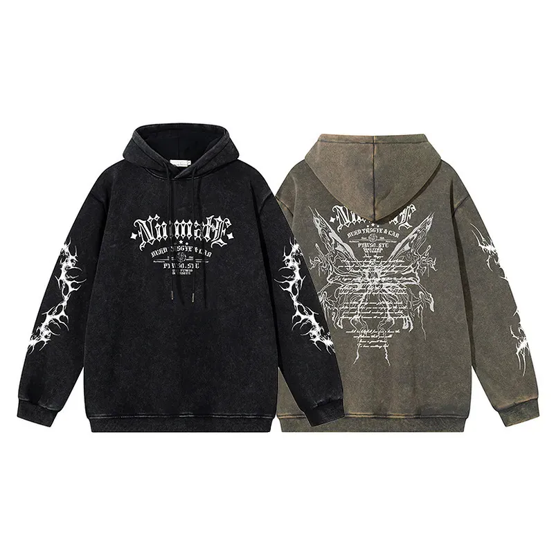 Oversized Vintage Butterfly Hoodie