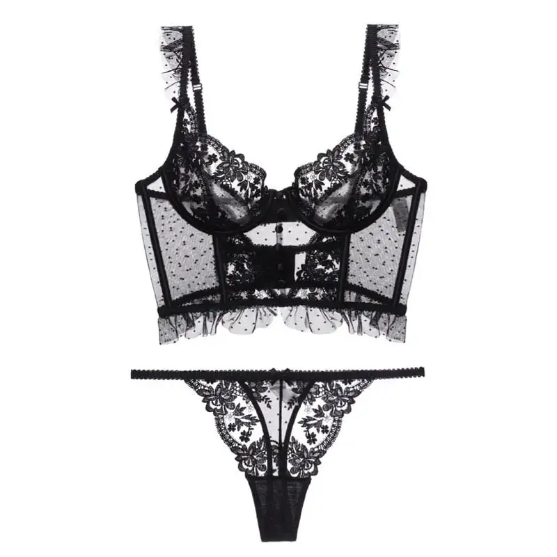 Satin Finish Matching Lingerie Set
