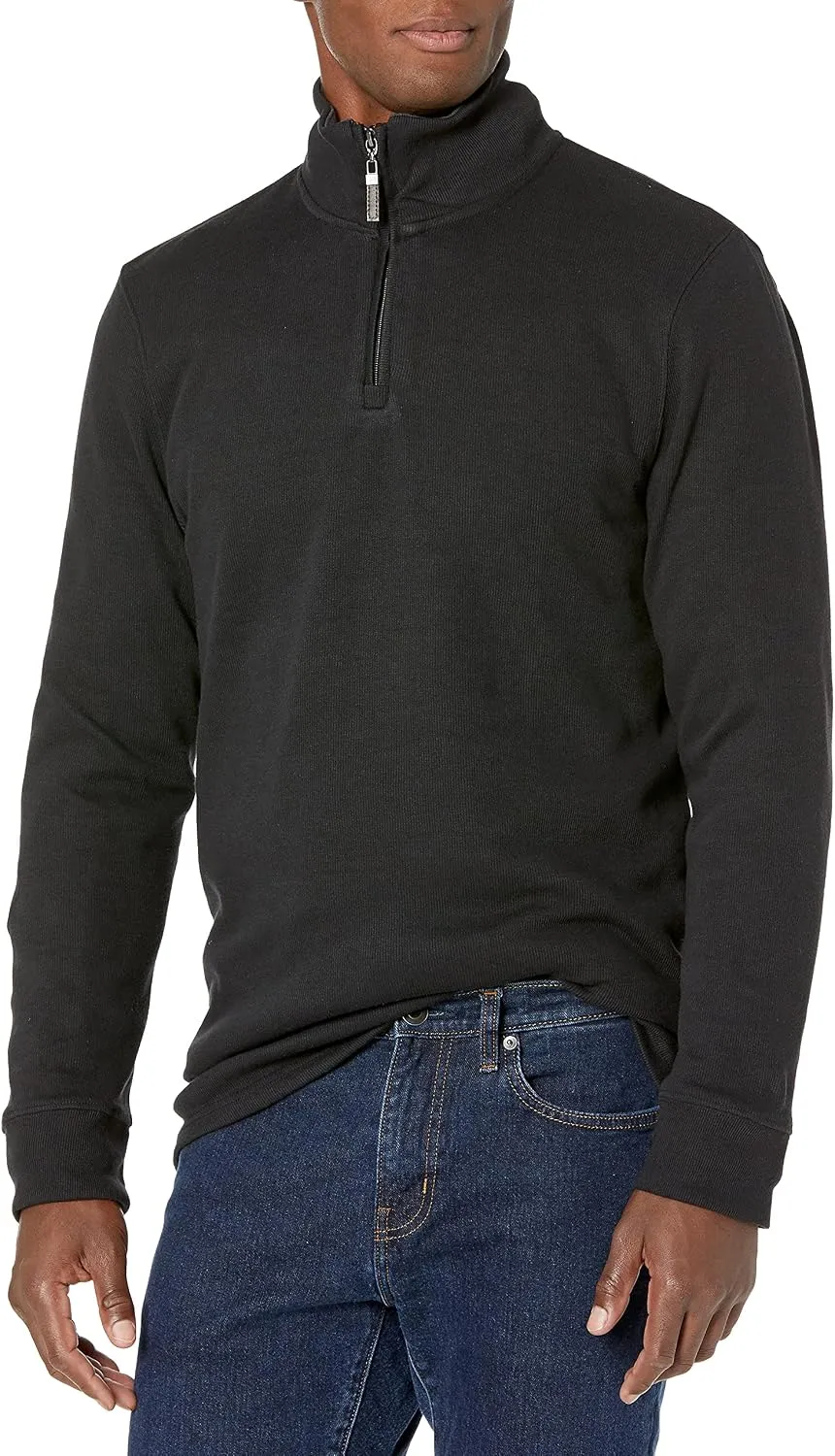 Amazon Essentials Men's Quarter-Zip French Rib Mock Neck Sweater, Casual Wear