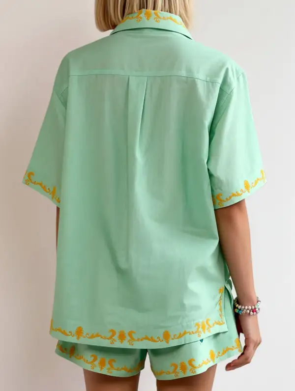 Linen Shirt Set