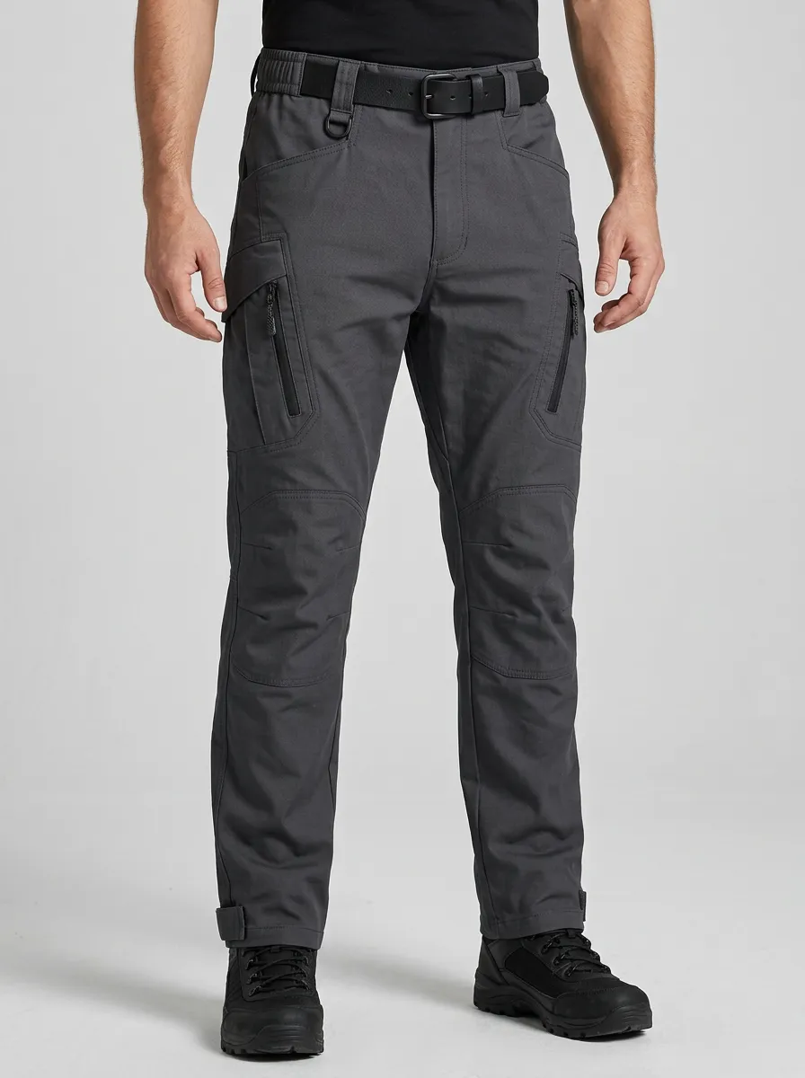 Men's Tactical Outdoor Multi-Pocket Grey Cargo Pants