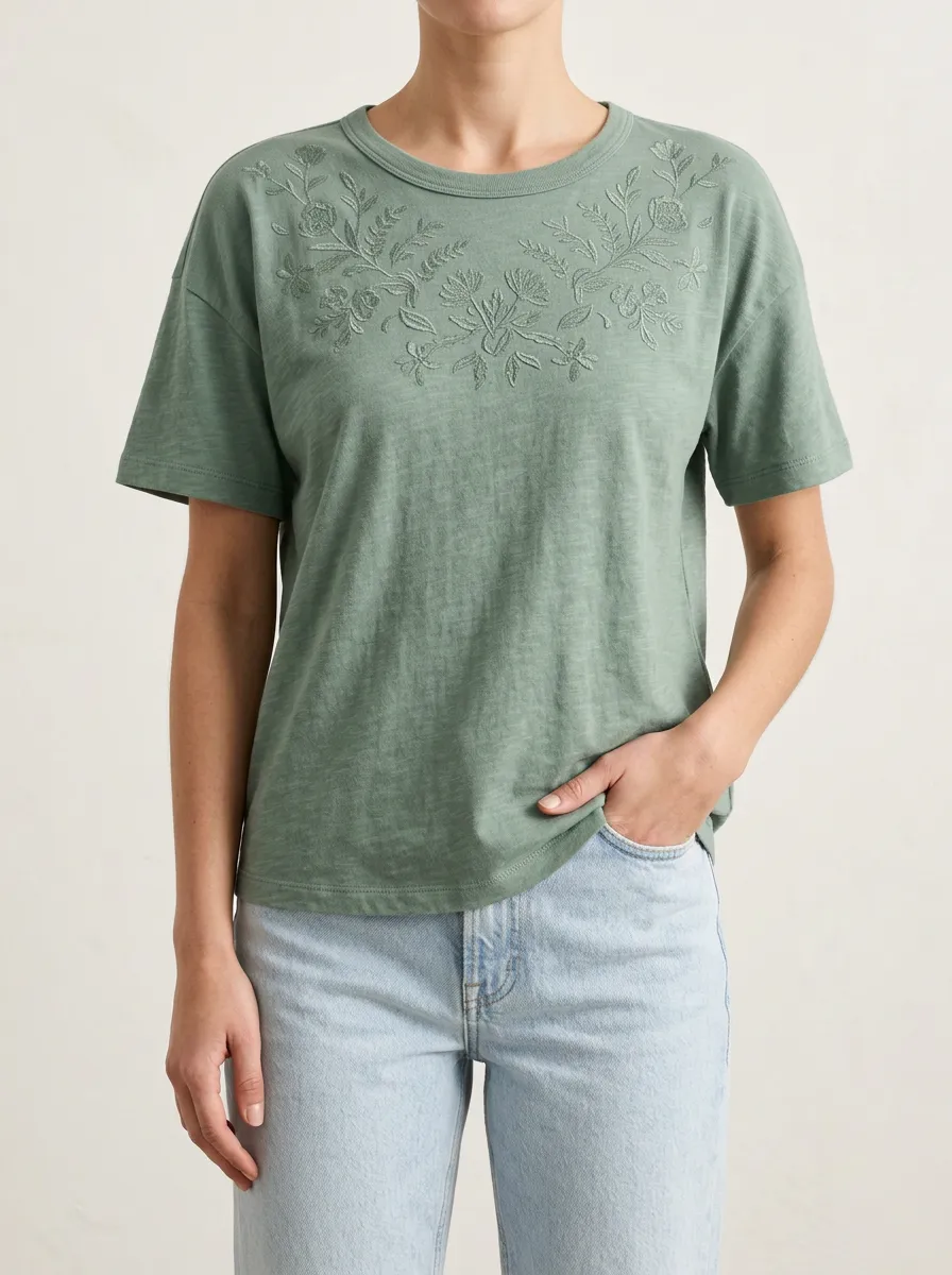 Graphic Print Floral Print Women's Short Sleeve Tee