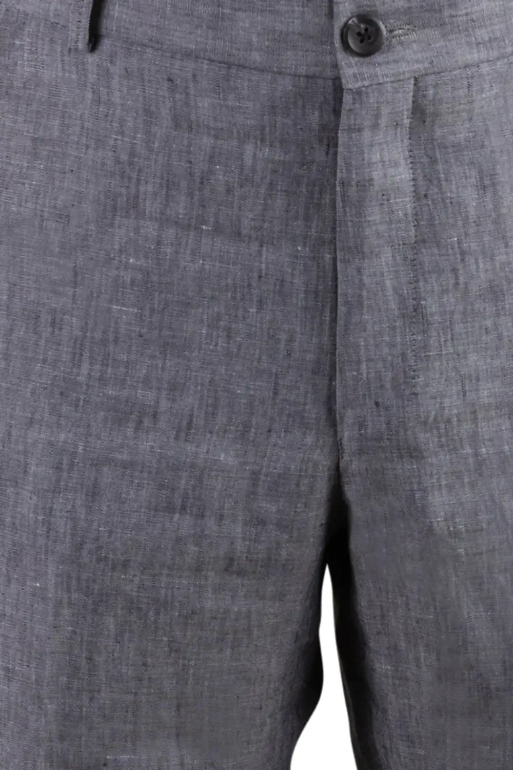 Classic Linen Flat Front Regular Rise Traditional Fit Trousers