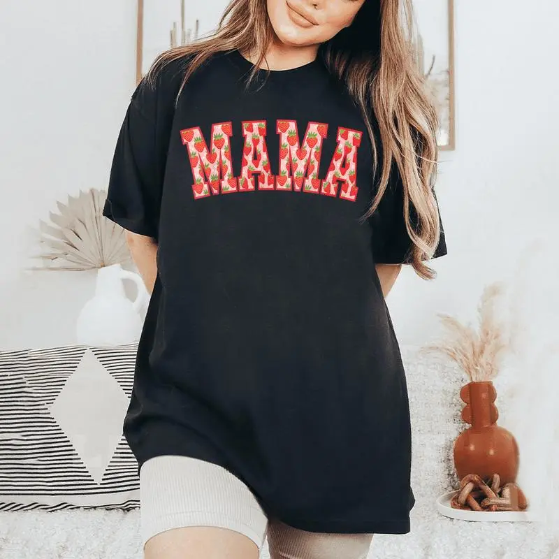 Mama Of The Berry First Birthday Strawberry Family Matching Women's Oversized Comfort T-Shirt
