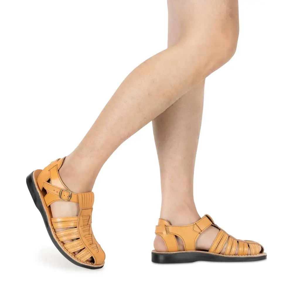Leather Closed Toe Sandals