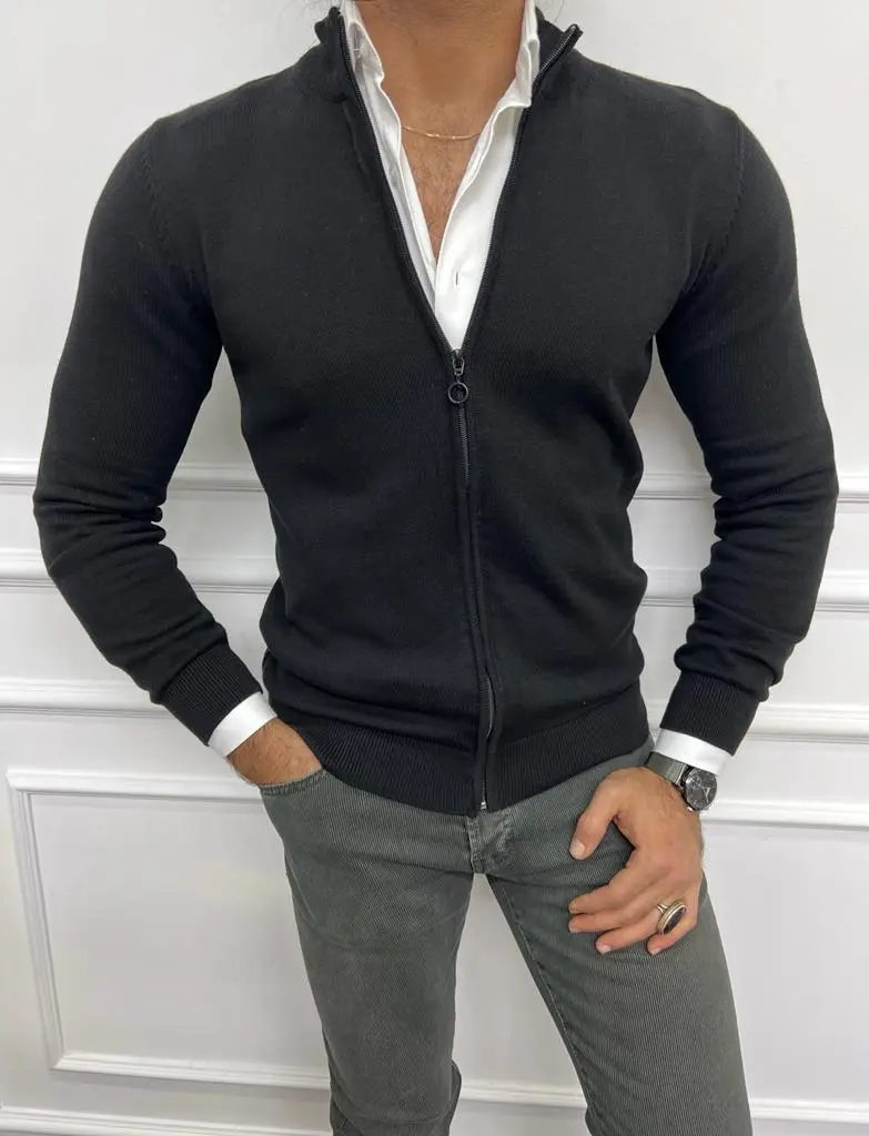 Classic Slim Fit Cotton Knit Cardigan