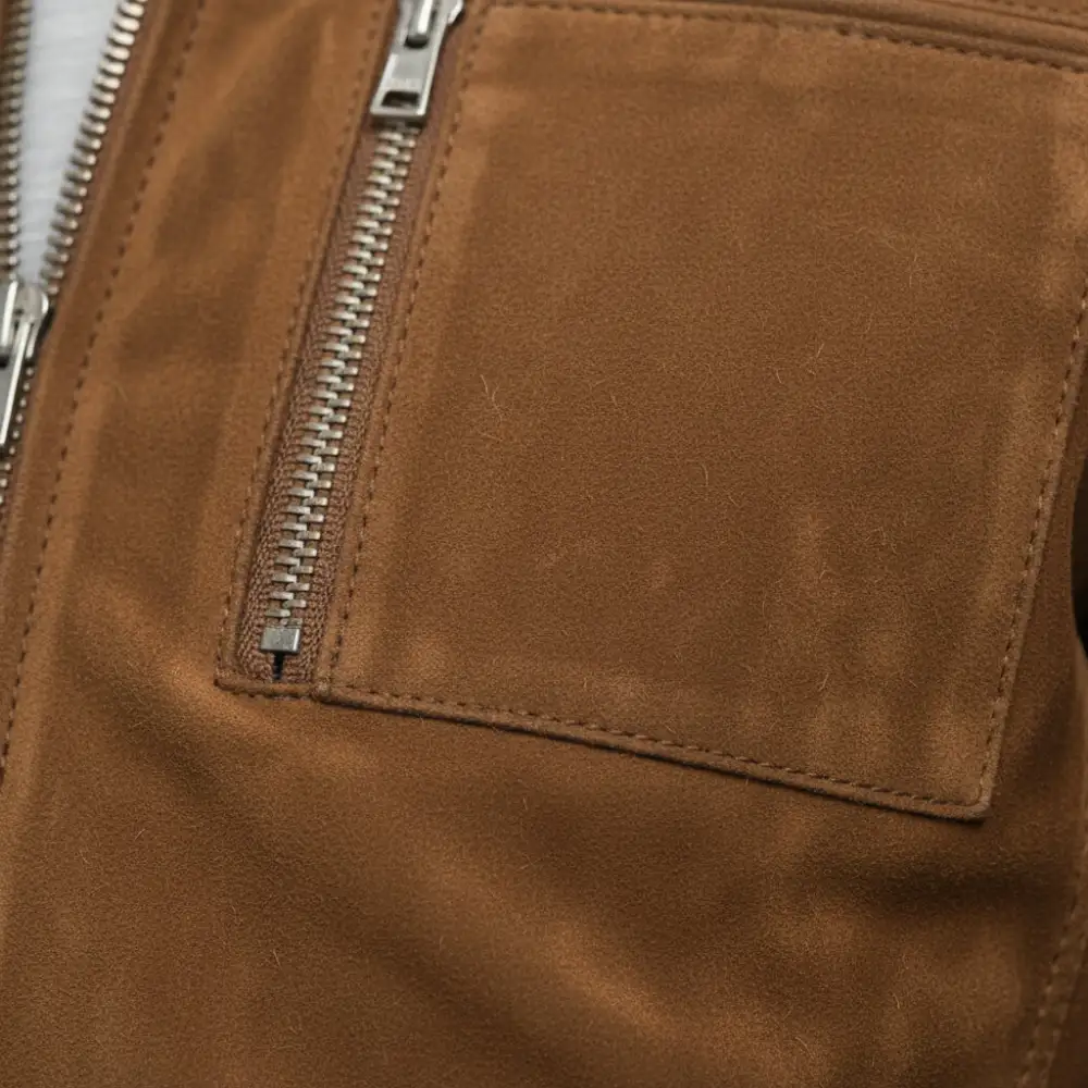 Classic Suede Biker Motorcycle Cafe Racer Jacket