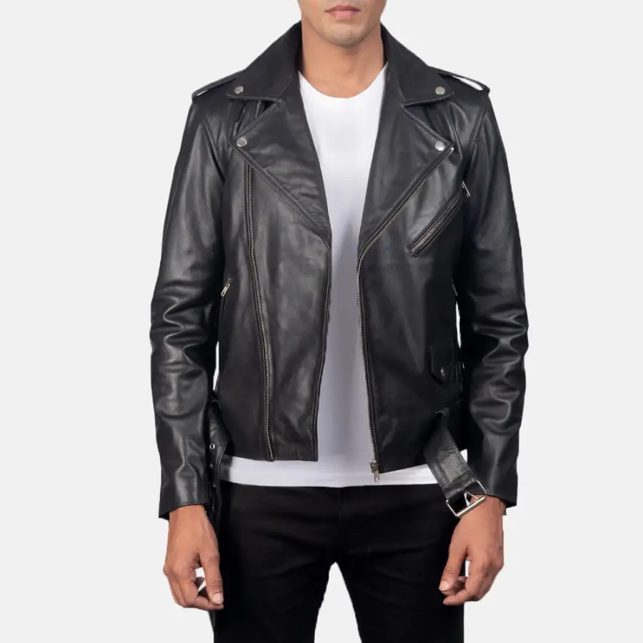 Men's Rugged Biker Leather Jacket