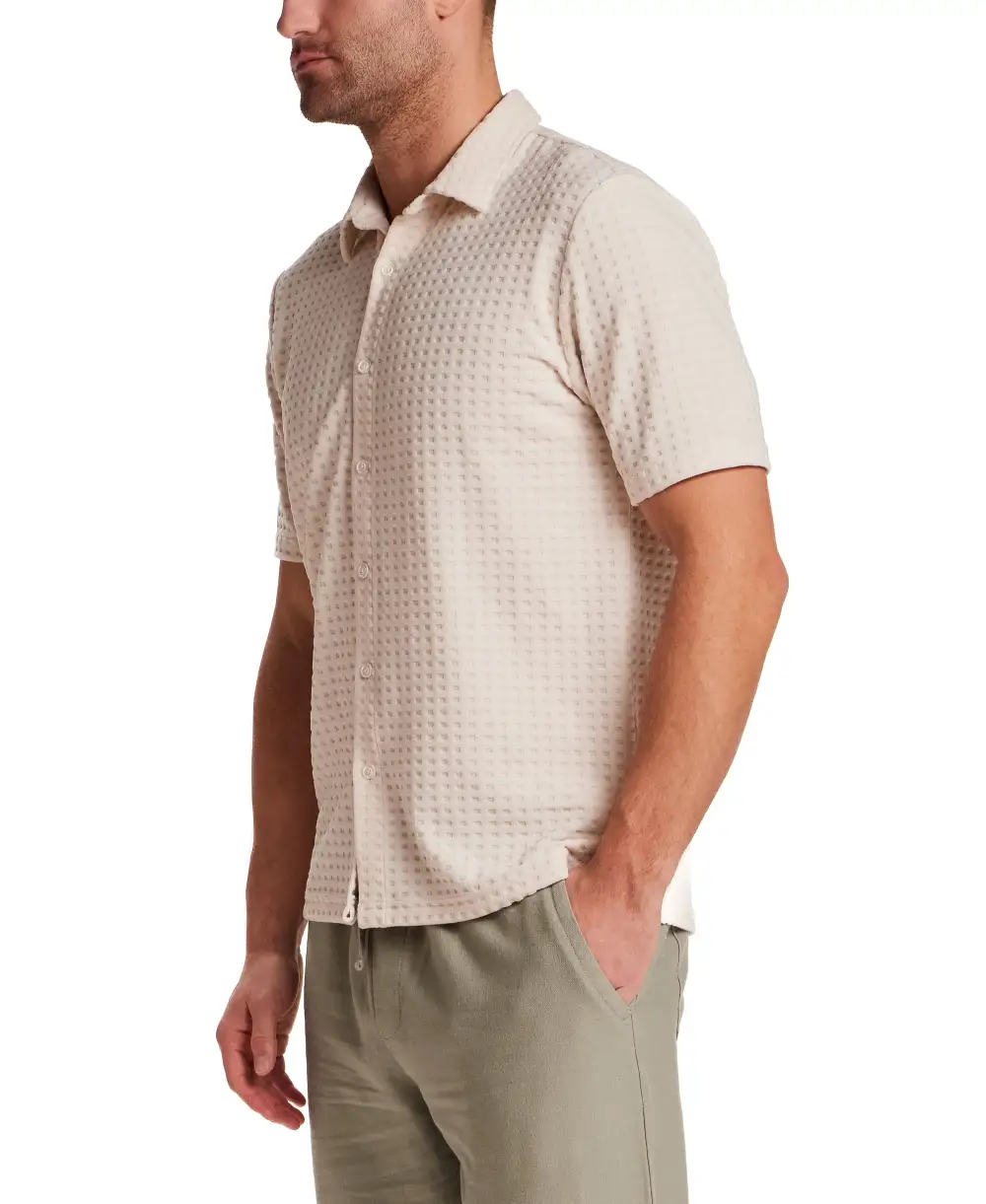Men's Textured Polo Shirt