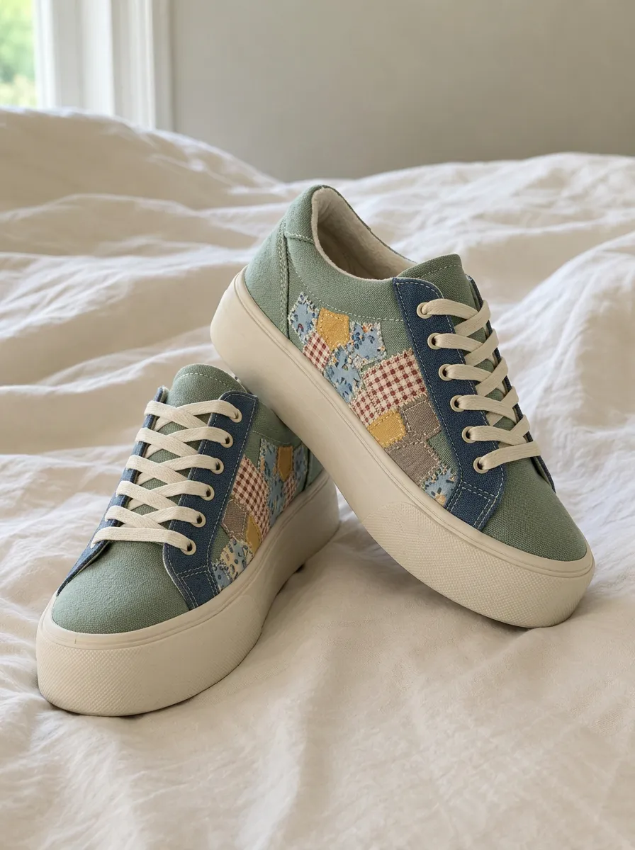 Women's Vintage Patchwork Floral Printed Canvas Shoes