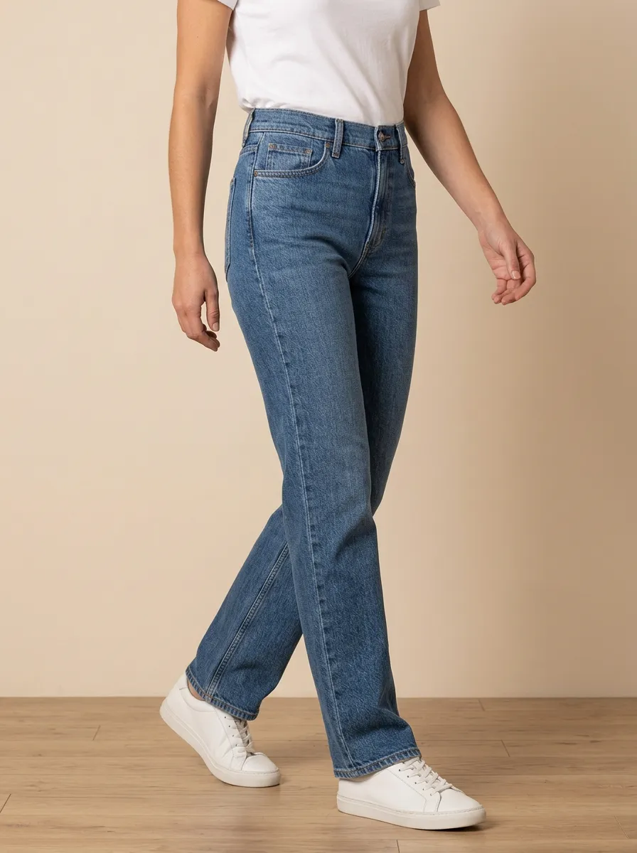 Everyday Straight-Leg Casual Denim Jeans