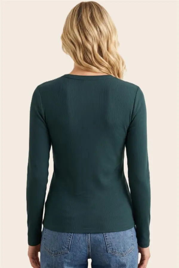 Ribbed Long Sleeve Top