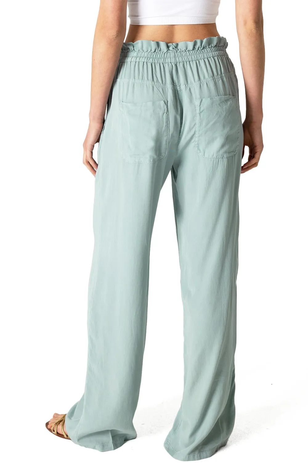 Drawstring Wide-Leg Pants