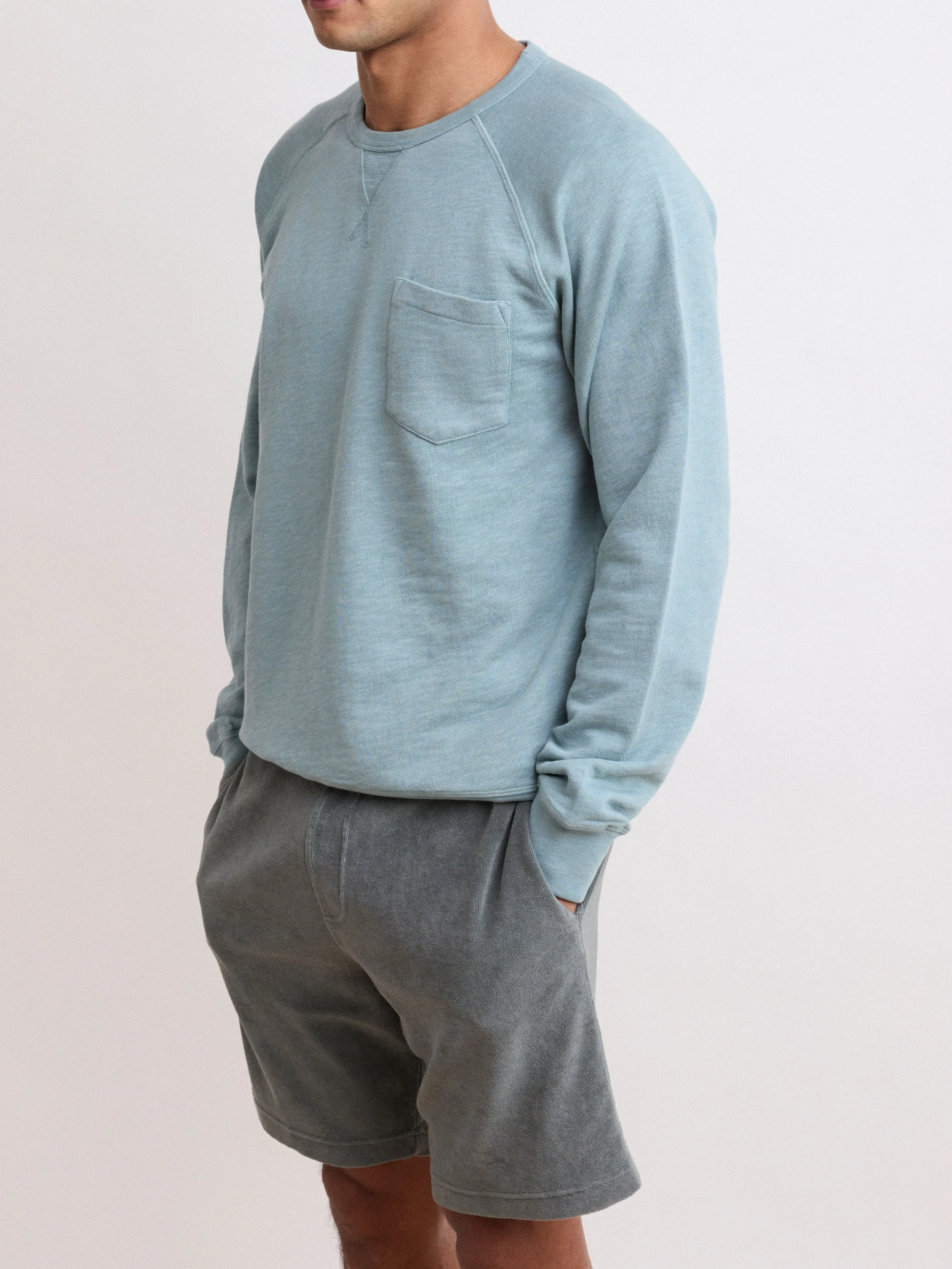 Men's Celadon Green Crew Neck Sweater