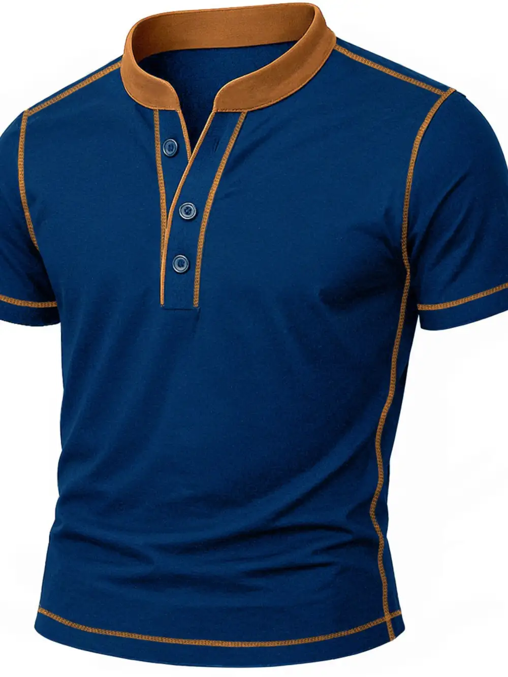 Casual Button-Detail Short-Sleeve T-Shirt