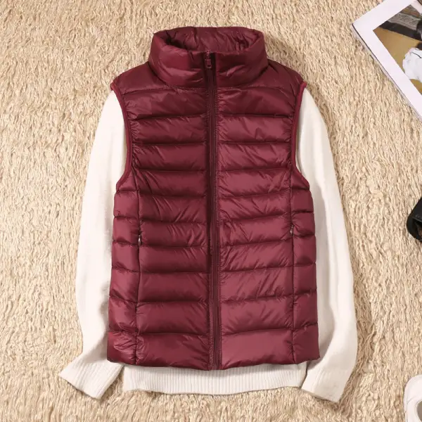 Women's Waterproof Vest With Duck Down and Jacket