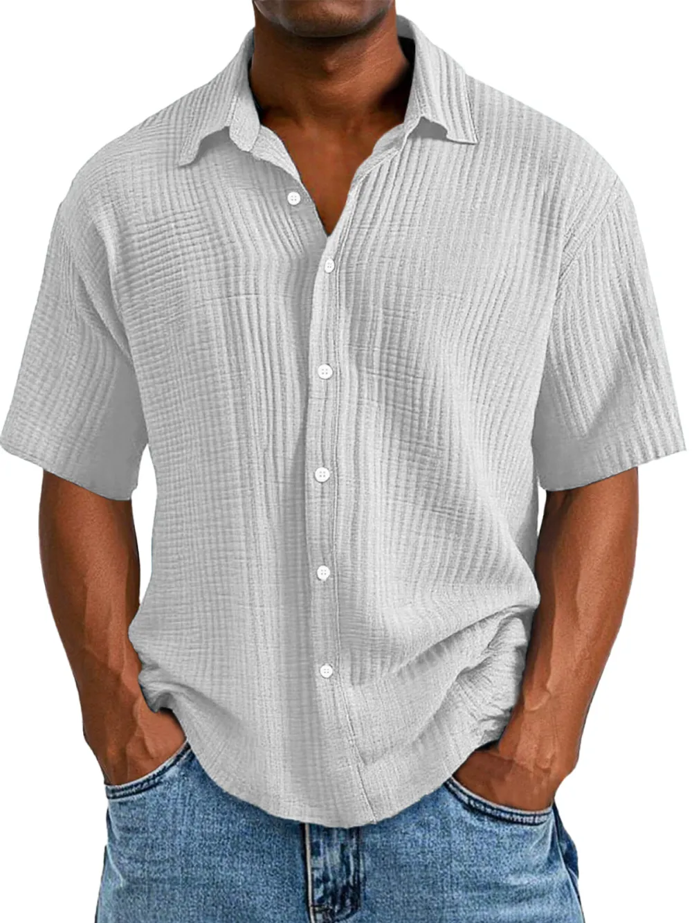 Short Sleeve Button Front Shirt
