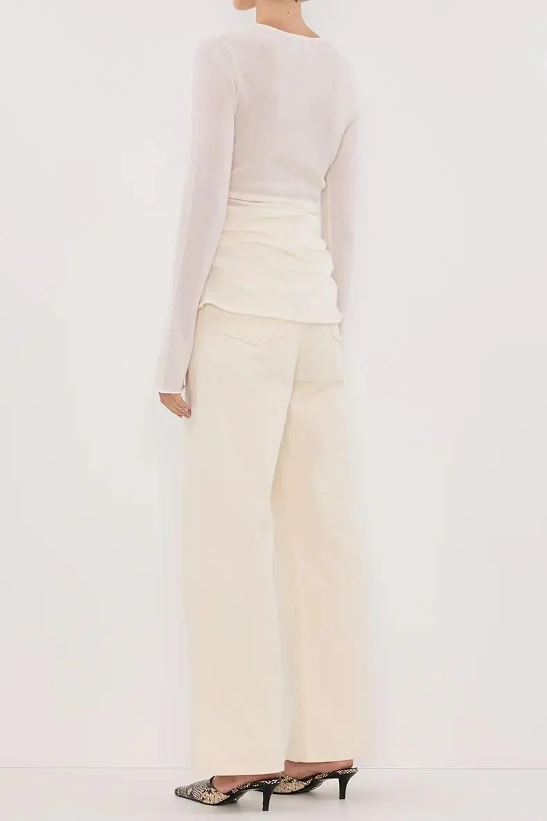 OFF WHITE KNIT TOP