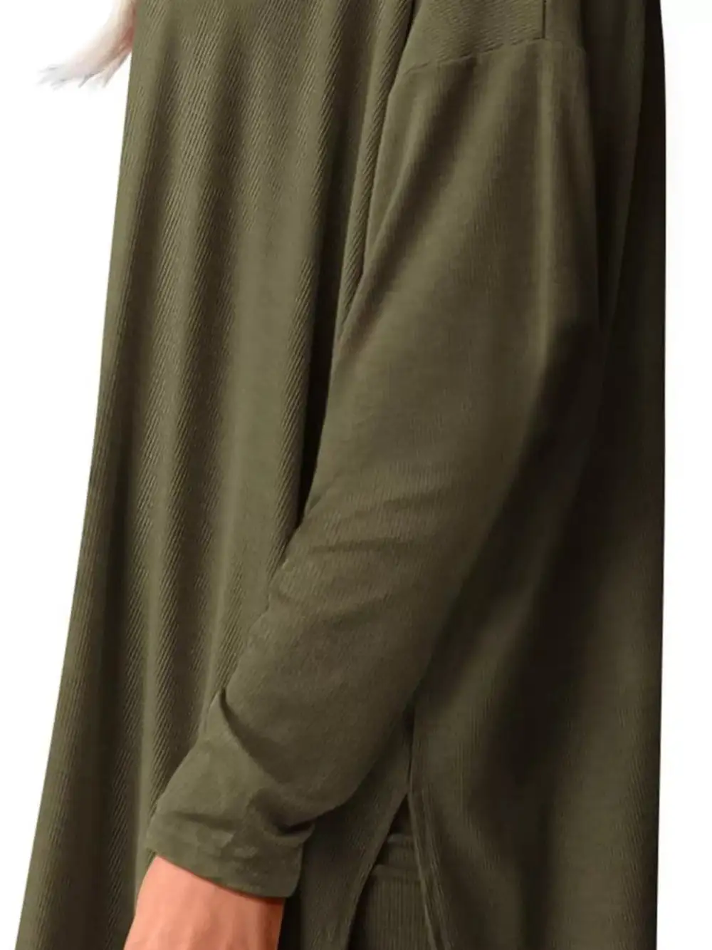 Casual Loose Long Sleeve Top and Wide Leg Pants Set