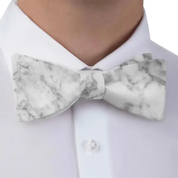 Marble Pattern Bow Tie